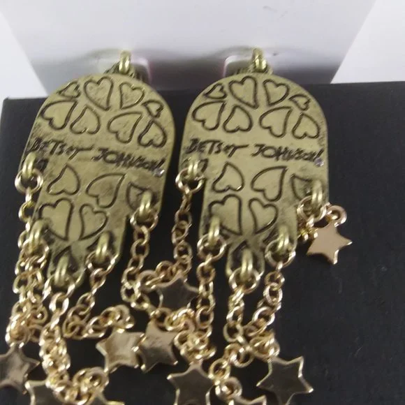 Betsey Johnson hamasa evil eye earrings very cool boho hippie gypsy - Picture 3 of 9